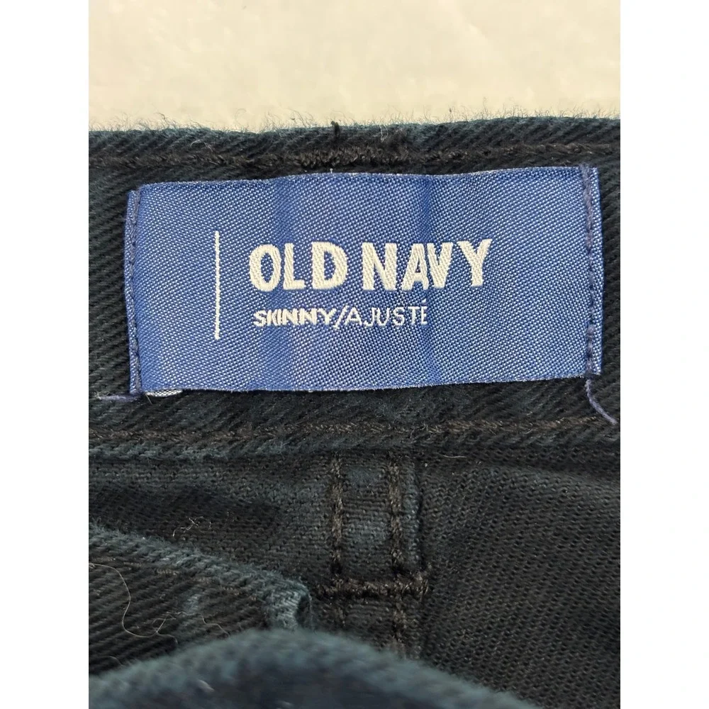 Old Navy Boys Skinny Jeans Black Denim Pants Size 18 Regular Cotton